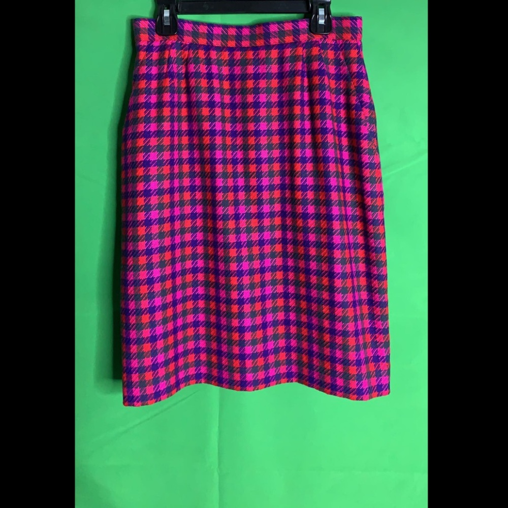 Evan-Picone VINTAGE Plaid skirt with pockets